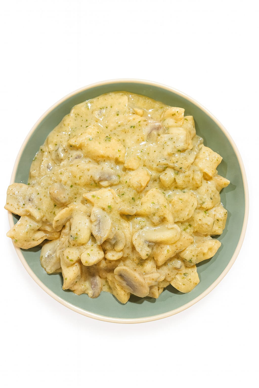 Émincé de poulet aux champignons avec sauce skyr légère