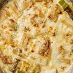 Recette de pavés de poireaux rôtis gratinés.