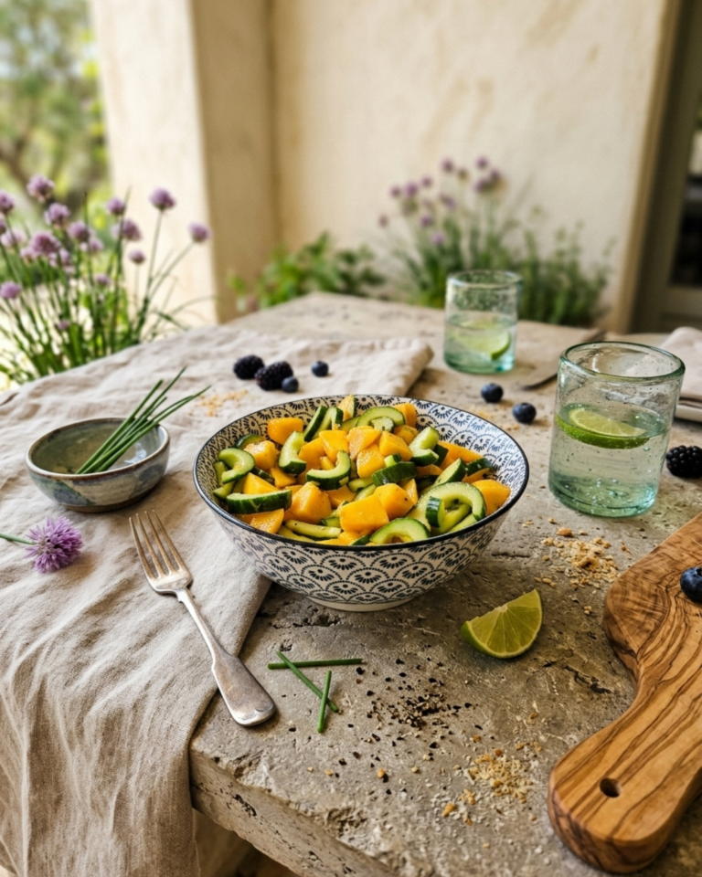 Mélon-die d’été : la salade qui chante la fraîcheur.
