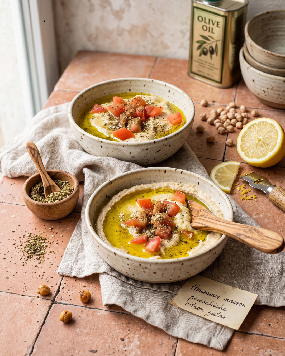 houmous soyeux zaatar
