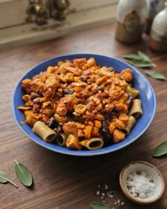 Ragoût de PST aux haricots rouges, macaronis et carottes