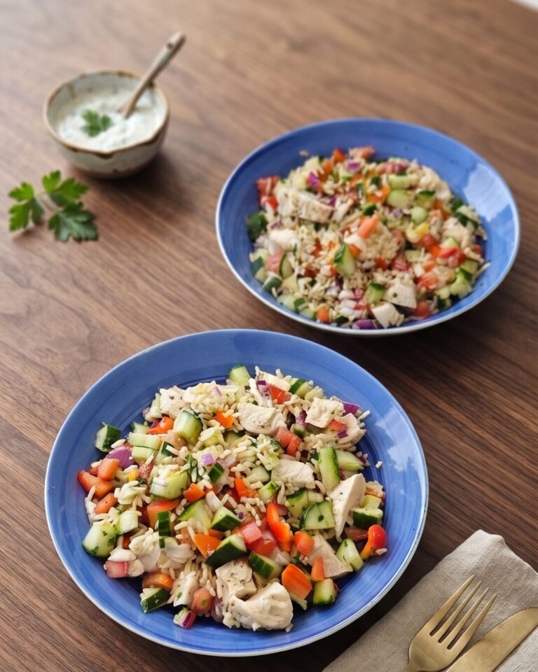 Salade de Poulet, Riz Complet & Légumes d’Été